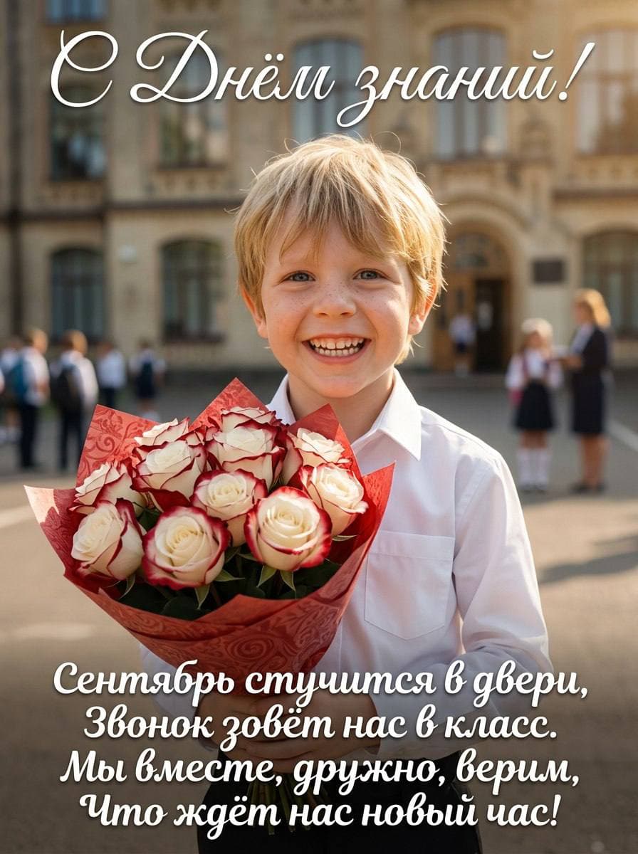 Открытка с Днём знаний