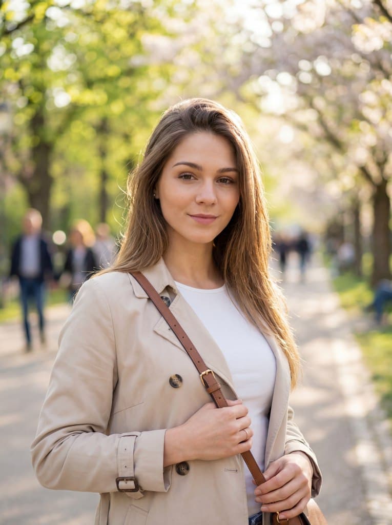 Весенняя фотосессия на улице с помощью нейросети