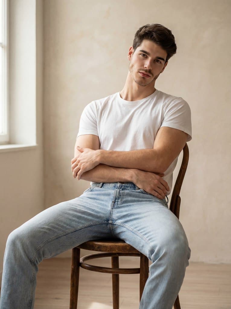 Создайте уникальную фотосессию в белых футболках