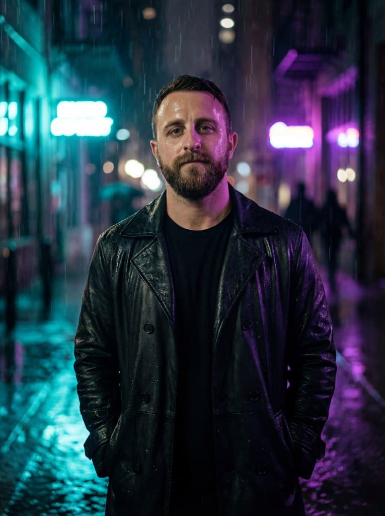 Киберпанк фотосессия с нейросетью