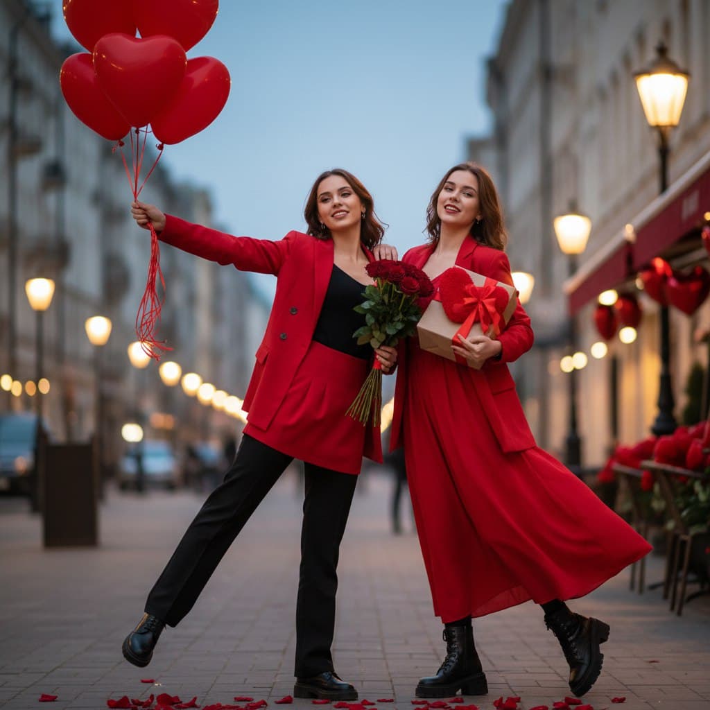 Фото девушек в красных пиджаках