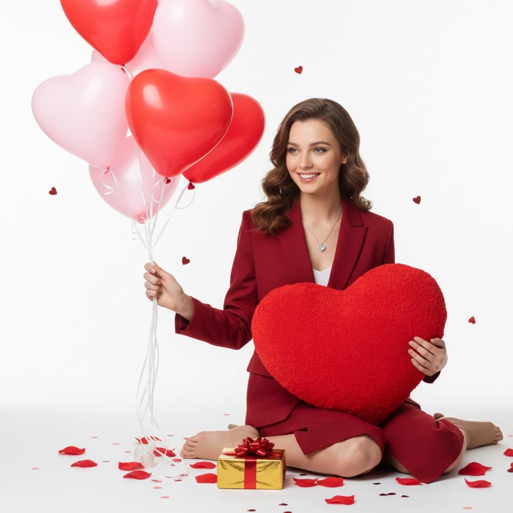 Фото в красном пиджаке