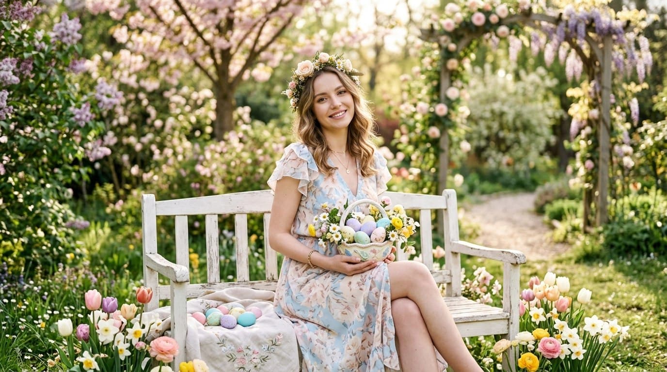 Идеи фотосессии на Пасху для девушки